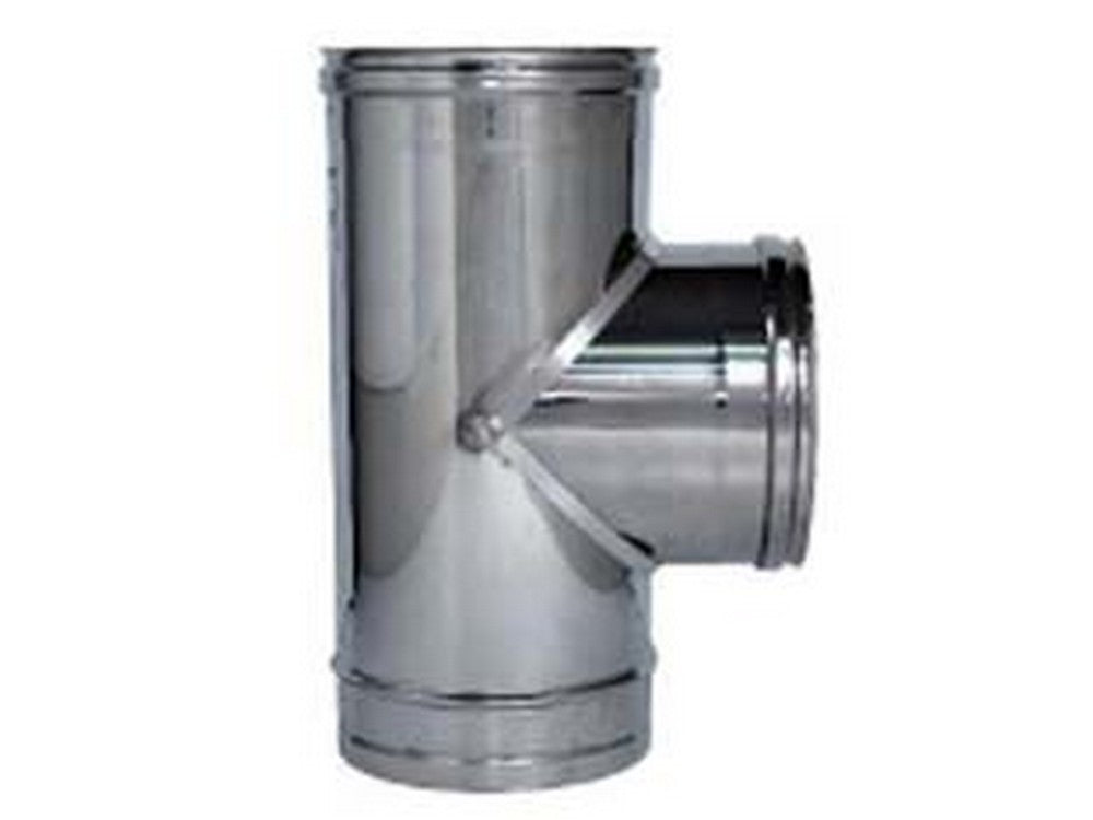 raccordo a "t" 90? in acciaio inox aisi 304 monoparete spessore mm.0,5 - ffm ? mm.100 cod:ferx.fer364768