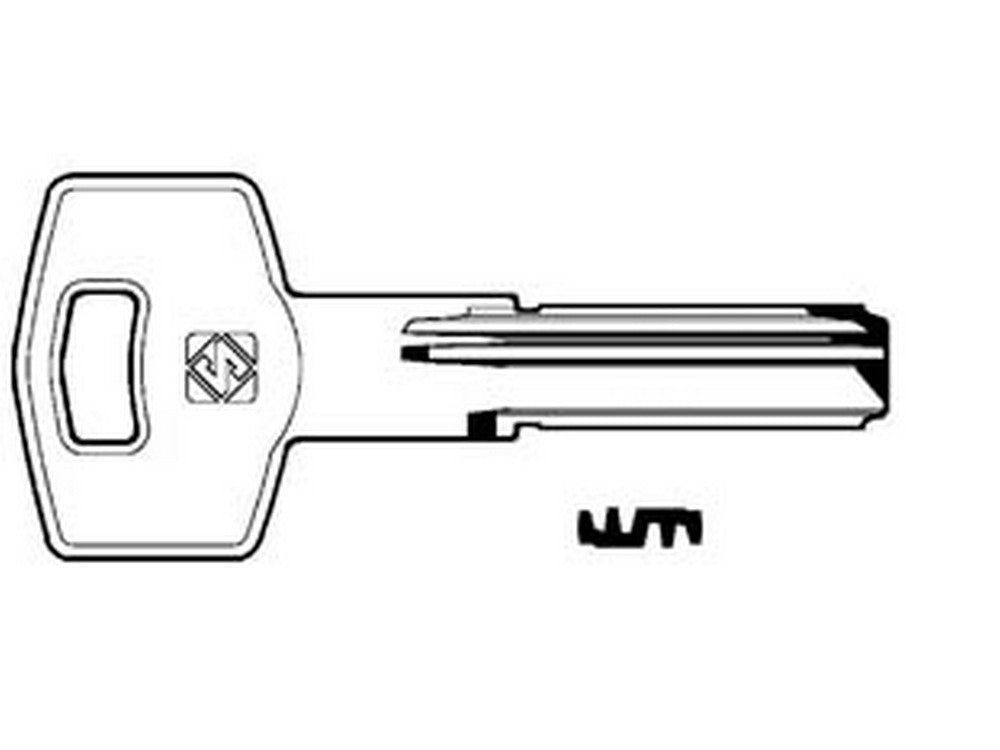 chiavi punzonate per cilindri tesa 11 te19 - te19 cod:ferx.fer364799