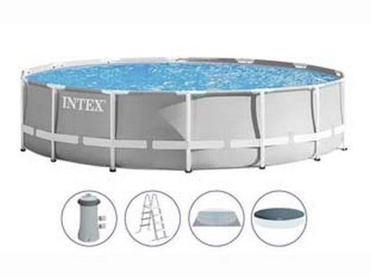 piscina "prism frame" rotonda con telaio portante con pompa cm.427x107h. - capacit? lt.12706 - peso kg.61,7 (26720) cod:ferx.fer367233