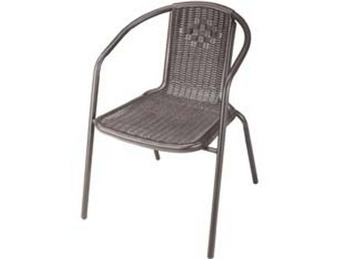 poltrona "wood brown" in rattan sintetico pp cod:ferx.fer370899