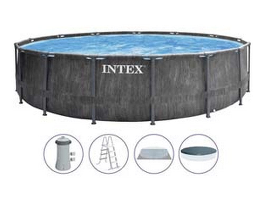 piscina "prisma frame gw" rotonda con tel. portante con pompa cm.457x122h. - capacit? lt.16805 - peso kg.73,1 (26742) cod:ferx.fer373548