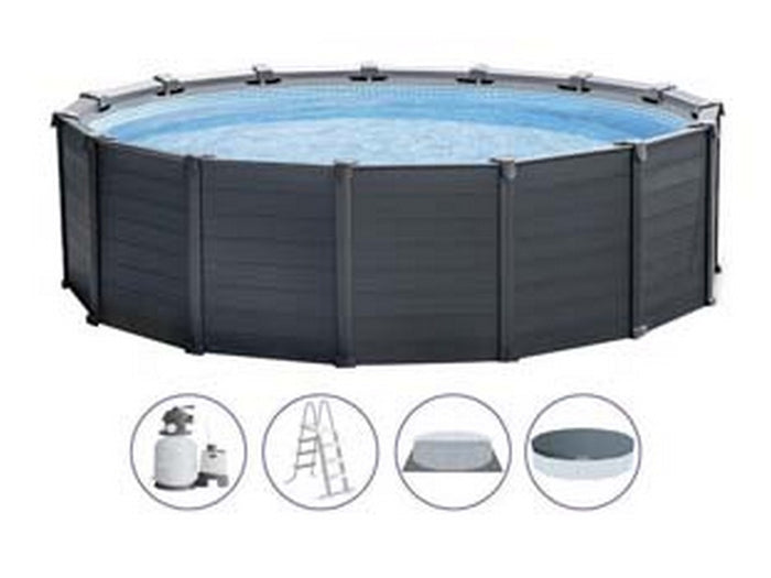 piscina "prisma frame gw" rotonda con tel. portante con pompa cm.549x122h. - capacit? lt.24311 - peso kg.99,7 (26744) cod:ferx.fer373555