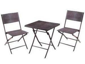 set giardino "fold black" in rattan sintetico pp tre pezzi cod:ferx.fer378185