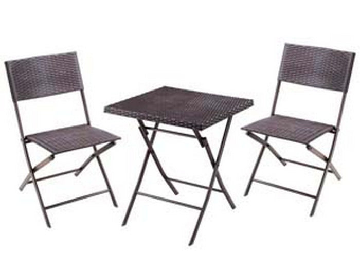 set giardino "fold black" in rattan sintetico pp tre pezzi cod:ferx.fer378185