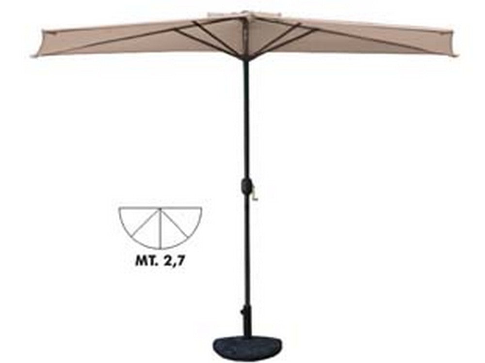 ombrellone alluminio a parete 1/2 tondo - cm.270 col. bianco cod:ferx.fer379786