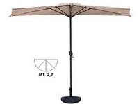 ombrellone alluminio a parete 1/2 tondo - cm.270 col. bianco cod:ferx.fer379786