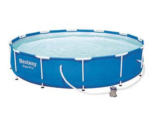 piscina steel pro tonda con telaio portante cm.366x76h. - kg.22,7 - lt.6.473 -filtro cartuccia (art.56681) cod:ferx.fer379854