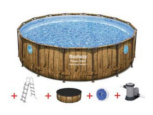 piscina power steel swim vista tonda telaio portante cm.488x122h. - kg.80,6 -lt.19.480- filtro cartuccia (art.56725) cod:ferx.fer379885