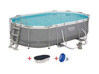 piscina power steel ovale con telaio portante cm.488x305x107h. - kg.67,2- lt.10.949 - filtro cartuccia(art.56448) cod:ferx.fer379892