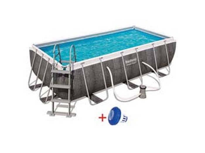 piscina power steel rettangolare telaio portante cm.412x201x122h. - kg.73,5- lt.8.124 - filtro cartuccia (art.56722) cod:ferx.fer379977