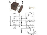 elettroserratura triplice applicare a pompa segreta 6823 - lunghezza cilindro mm.60, dx (y6823560) cod:ferx.fer381116