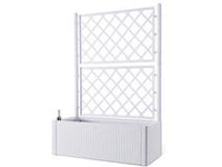 fioriera natural deluxe bianca rettangolare con spalliera - cm.100x43x142h. -lt.90  cod:ferx.fer383165