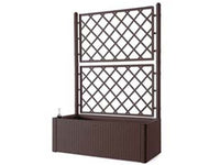 fioriera natural deluxe moka rettangolare con spalliera - cm.100x43x142h - lt.90 cod:ferx.fer383172