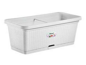 fioriera natural bianca con riserva d'acqua cm. 80 - cm.80 - lt.66  cod:ferx.fer383189