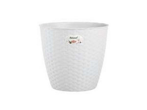 vaso natural bianco ø cm. 19 - cm. 19x17.5h. - lt.3 cod:ferx.fer383226
