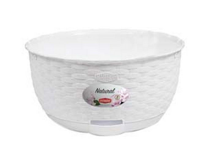 ciotola natural bianca con riserva d'acqua ø cm.30 - cm. 30x14.5h. - lt.5.9 cod:ferx.fer383325