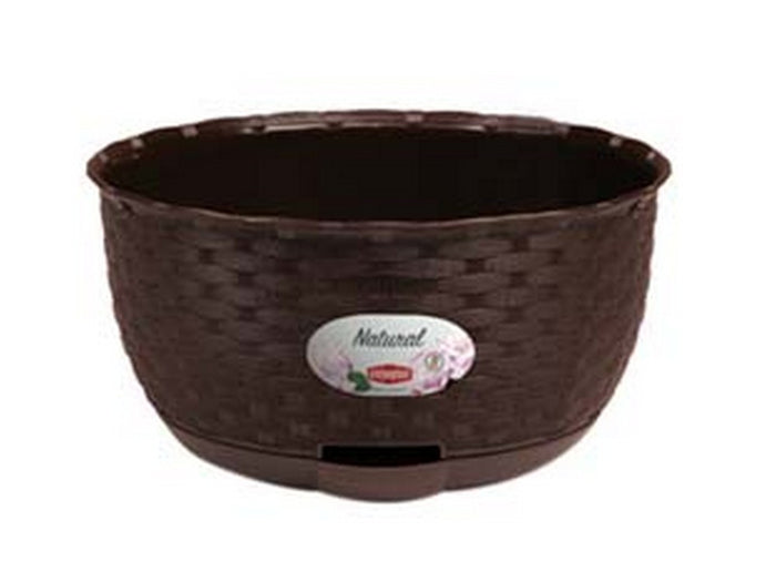 ciotola natural moka riserva d'acqua diametro cm. 30 cm30x14.5h. lt 5.9 cod:ferx.fer383332