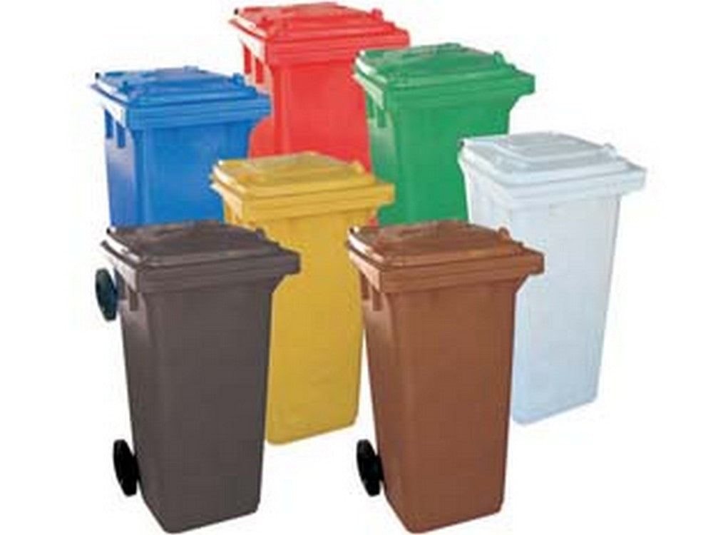 bidone quadro nettezza urbana con ruote lt.240 - cm.72x58x106h - marrone  cod:ferx.fer383912