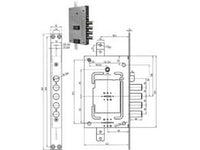 serratura tripl. applic. con scrocco multifunzione d/m + d/m blindate revers. 2756 - chiave mm.116 (2756-03) cod:ferx.fer384353