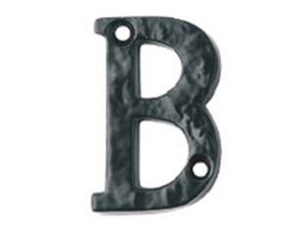 lettera alfabeto "b" in ferro nero opaco cod:ferx.fer384674