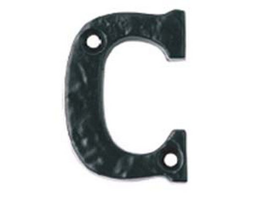 lettera alfabeto "c" in ferro nero opaco cod:ferx.fer384681