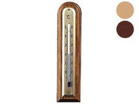 termometro legno noce arrotondato - chiaro - mm.183x43 cod:ferx.fer388504