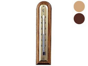 termometro legno noce arrotondato - chiaro - mm.183x43 cod:ferx.fer388504