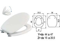 sedile wc laccato bianco con chiusura rallentata cod:ferx.fer389051
