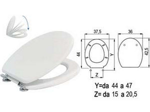 sedile wc laccato bianco con chiusura rallentata cod:ferx.fer389051