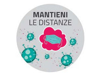 bollo adesivo calpestabile mantieni le distanze cm.30x30 cod:ferx.fer389136