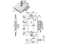 serratura triplice applicare con scrocco doppia mappa blindate heavy mm.73 - mm.73 sx (imb 7112 2 se) in busta cod:ferx.fer389396