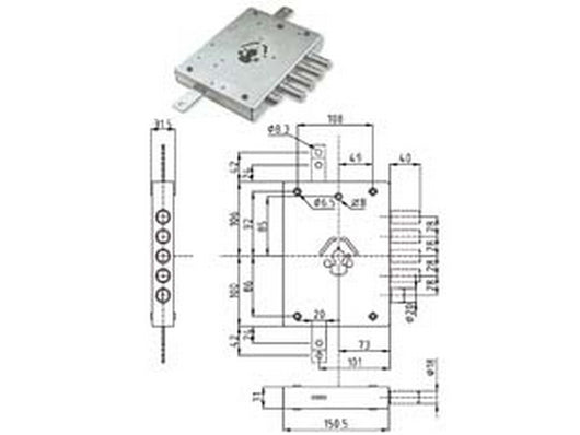 serratura tripl. applicare cilindro europeo con scrocco blindate heavy mm.73 - mm.73 sx (ser ne42 7 s) cod:ferx.fer389334
