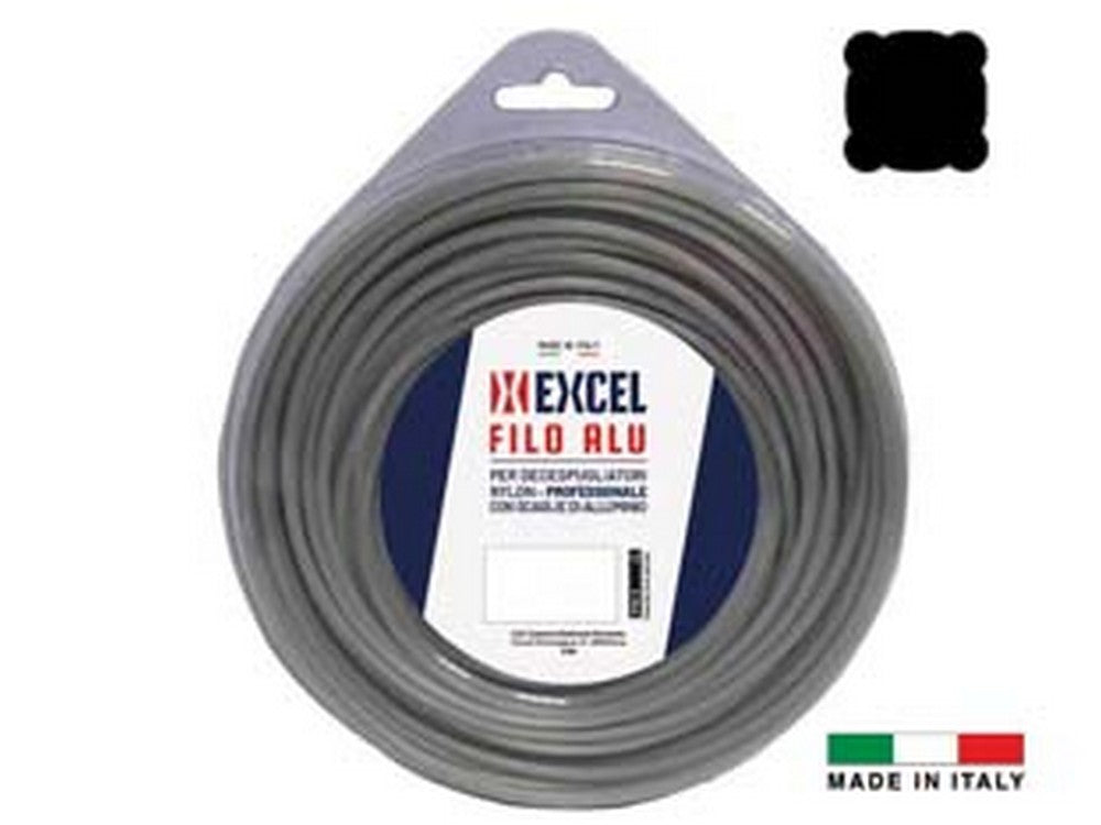 filo per decespugliatore in nylon quadro alu - ? mm.3,3 in matassa da mt.12 cod:ferx.fer392969