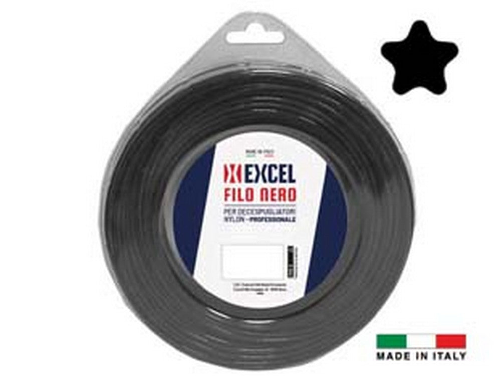 filo per decespugliatore in nylon pentagono nero - ? mm.3,3 in matassa da mt.40 cod:ferx.fer390439
