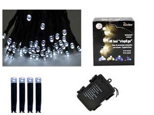 luci 120 led bianco freddo a batteria per interno con gioco luci - mt.0,3 + 11,9 cod:ferx.fer391252