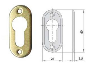 bocchetta ottone cilindri sagomati 06012 00 mm28x60, spessore mm2,5 cod:ferx.fer394529