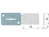 bocchetta acciaio zincato doppia mappa 06124 02 mm46x30, spessore mm2 cod:ferx.fer394574