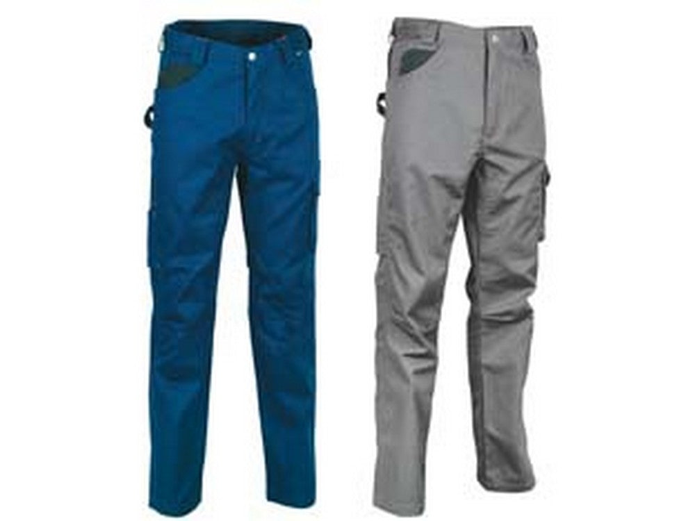 pantalone drill in cotone e poliestere right fit - tg.54 - antracite/nero cod:ferx.fer397209