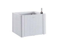 fioriera natural deluxe bianca quadra - cm.43x43x33h. lt.35 cod:ferx.fer399623