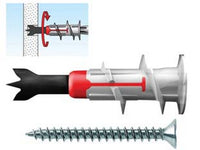 tassello in nylon "duoblade s" - con vite truciolare a testa svasata mm.4,5 cod:ferx.fer399708
