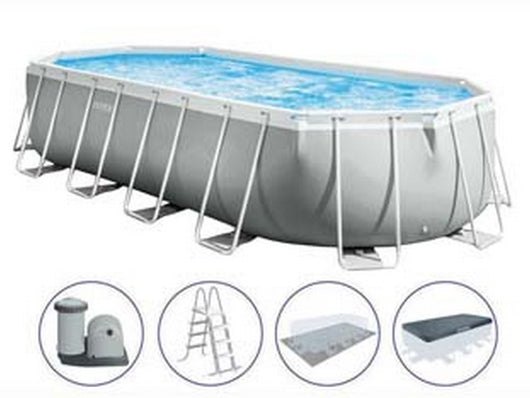 piscina "prism frame" ovale con tel. portante con pompa cm.610x305x122h. - capacit? lt.18202 - peso kg.130,4 (26798) cod:ferx.fer399845