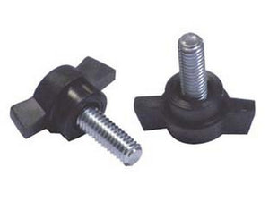 volantino a farfalla a 2 alette con perno filettato in abs nero - m5 cod:ferx.fer400855