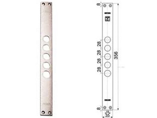 contropiastre per serrature porte blindate 94254 - interasse mm.37, mm.35x356x3 (942540037) cod:ferx.fer402224