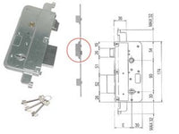 serratura multipunto doppia mappa 2 mandate catenaccio+scrocco 580 - mm.60 (00580 00 60 3c 00) cod:ferx.fer404280