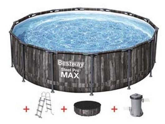 piscina steel pro max tonda telaio portante cm.427x107h. - ? cm.427x107h - capacit? lt.13030 - (art.5614z) cod:ferx.fer404365