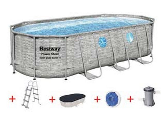 piscina power steel swim vista ovale telaio portante cm.549x274x122h. -cm.549x274x122h - capacit? lt.13430 - (art.56716) cod:ferx.fer404426