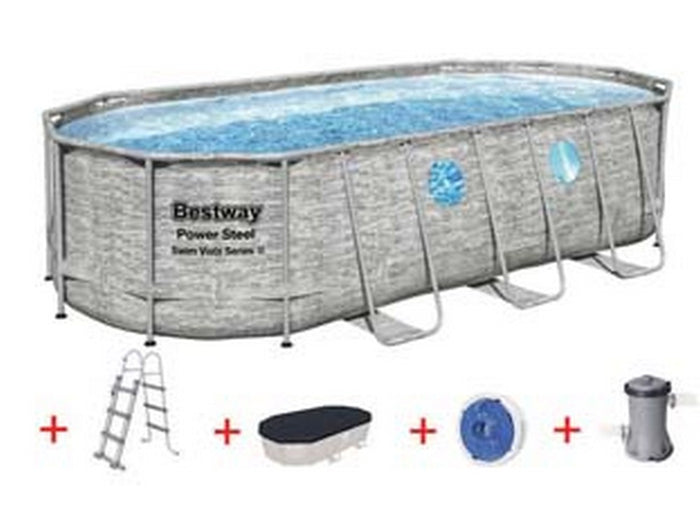 piscina power steel swim vista ovale telaio portante cm.549x274x122h. -cm.549x274x122h - capacit? lt.13430 - (art.56716) cod:ferx.fer404426