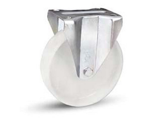 ruote industriali in poliammide con piastra fissa gabbia rulli 118bisa - ? mm.200x50 piastra mm.140x110 - 235h. p. kg.300 cod:ferx.fer407267