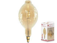 lampada a bulbo gigante led vintage e27 - 4w - 2200?k calda - 350 lm - 180x380h cod:ferx.fer407960