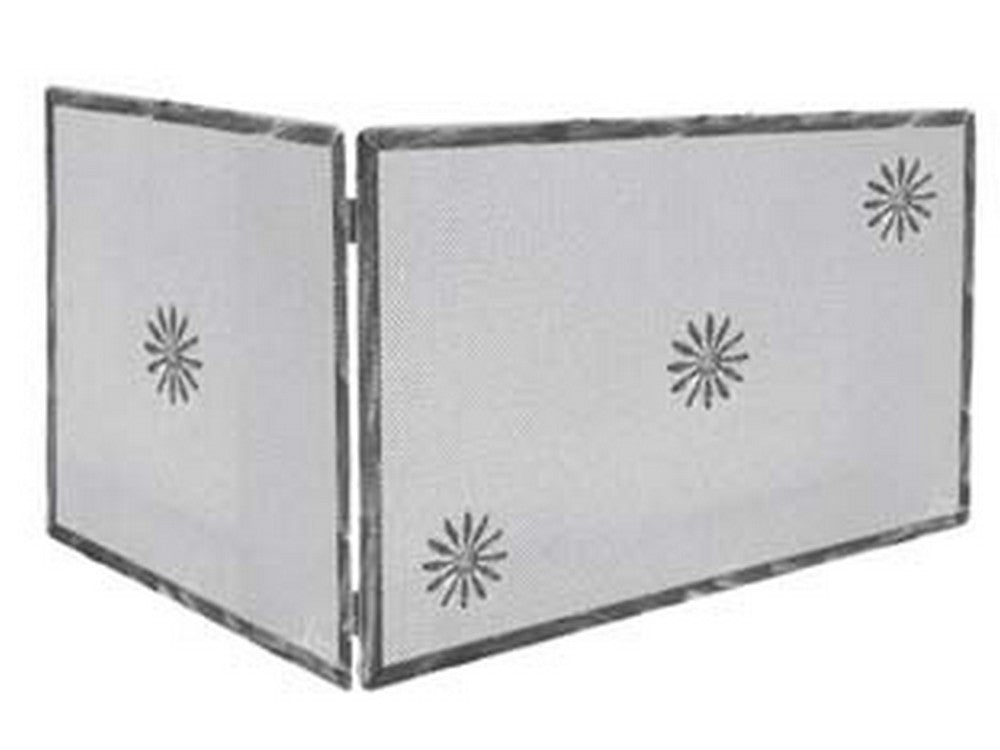 parascintille universale 1 anta con decoro per camino - cm.50+85x45h. cod:ferx.fer408820